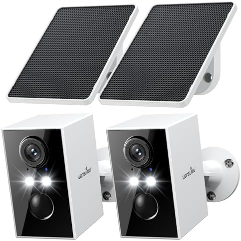 wansview Solar Security Cameras Wireless Outdoor 2K WiFi 6, A1 2Pack | Solar Camera Outdoor Wireless for Home Security with AI Motion Detection