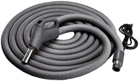 Broan-NuTone CH515 Current-Carrying Crush-Proof Central Vacuum Hose with Swivel Handle, 30' Long, 1.38" Inner Hose Diameter, Dark Gray