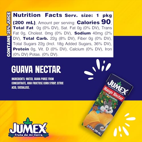 Jumex Apple Nectar Juice Boxes for Kids - Apple Juice Box with Straw - Mini Drinks for Kids - Made with Fresh Fruit Puree Concentrate - School Snacks & Smoothie Mix - 6.76oz, 24 Pack
