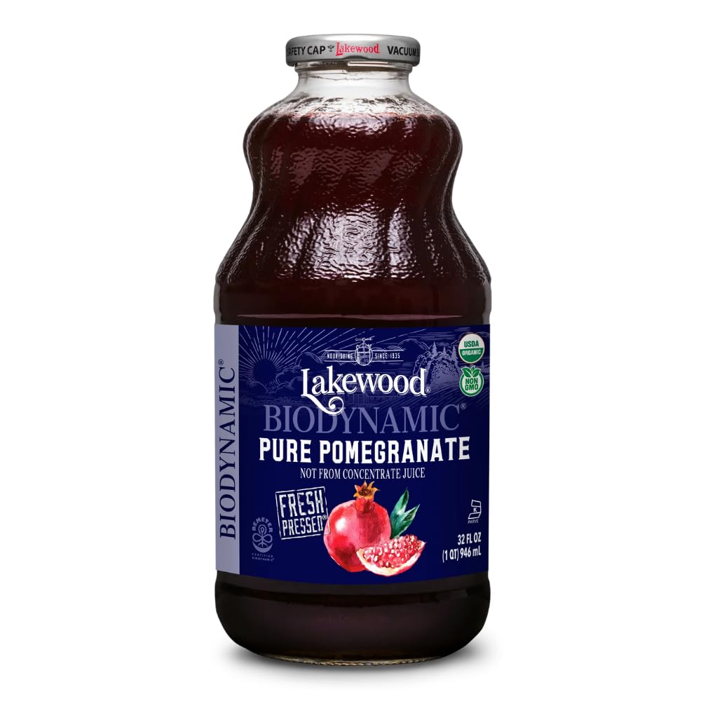 Lakewood Organic Pure Cranberry, Fresh Pressed, 32 Fl Oz (Pack of 6)