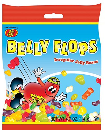 Jelly Belly Belly Flops – Fun-Shaped Candy Treats - Jelly Beans Bulk Pack for Parties and Events (Pack of 1, 2lb bags)
