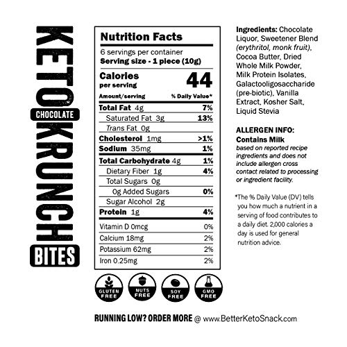 Better Than Good Chocolate Bark Bites, Sugar Free Candy Snack, 2-Pack