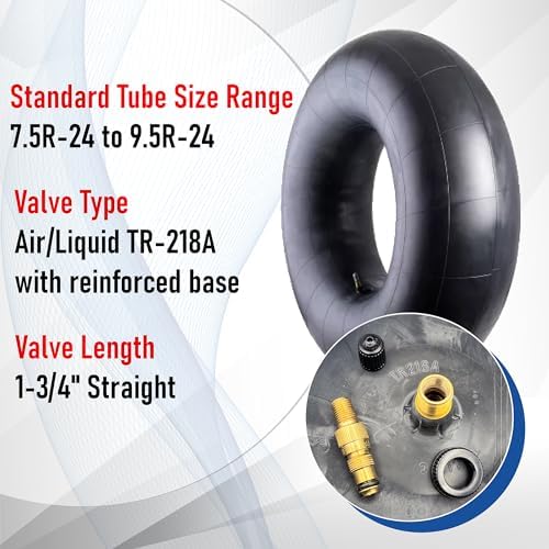 Trans American Rubber Tractor/Implement Inner Tube with TR-218A Valve Stem (11.2R-24/12.4R-24)