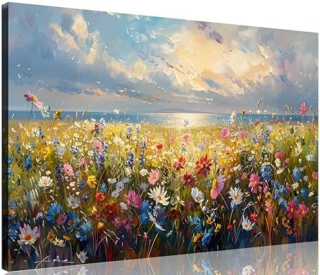 TutuBeer 3 Panel Beach Canvas Wall Art for Home Decor Blue Sea Sunset White Beach Painting the Picture Print on Canvas Seascape the Pictures for Home Decor Decoration,Ready to Hang