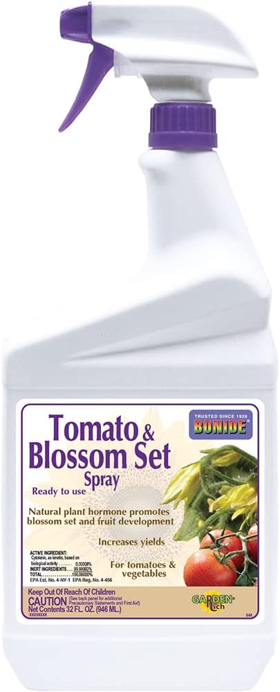 Bonide Tomato & Blossom Spray Set, 32 oz Ready-to-Use | Increases Harvest of Fruits & Vegetables in Home Garden