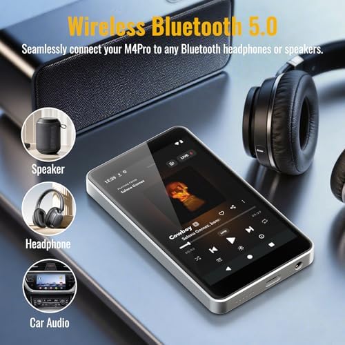 MP3 Player with Spotify for Kids, Play Store | Android 14, Parental Controls, Night Mode, Audible, Amazon Music, Libby, Earphones Included, Up to 1TB