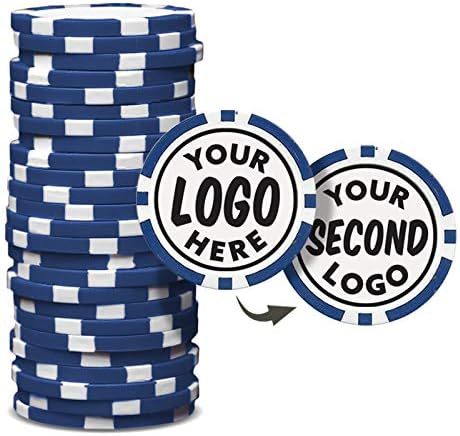 Custom Poker Chips (50 Pack) | Personalized Monogram Logo Poker Chips - Your Custom Logo
