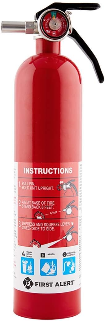 First Alert Fire Extinguisher, Standard Home Use | HOME1 UL RATED 1-A:10-B:C, Red 4-Pack