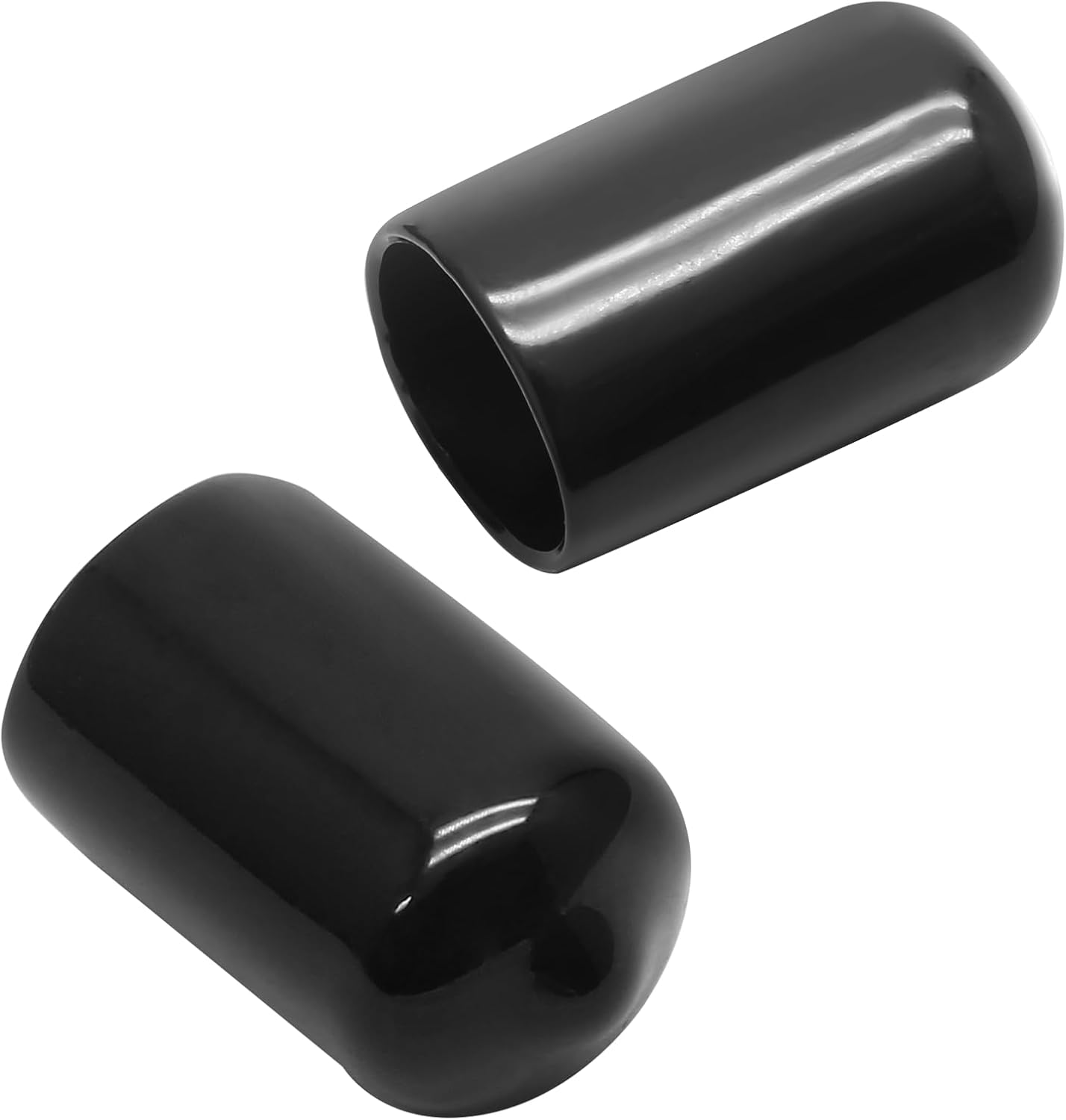 Bonsicoky 12Pcs Round Rubber End Caps 5/8" (16mm) ID, Black