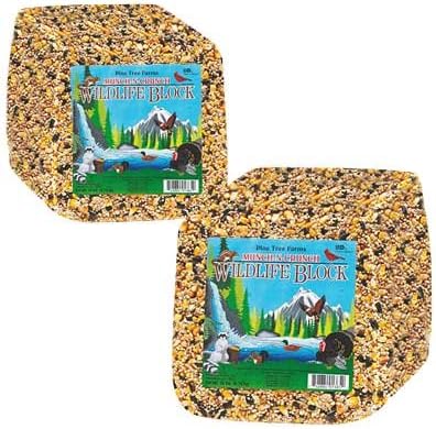BestNest 2 Pack of Pine Tree Munch-N-Crunch Wildlife Blocks, 15 lbs. Each