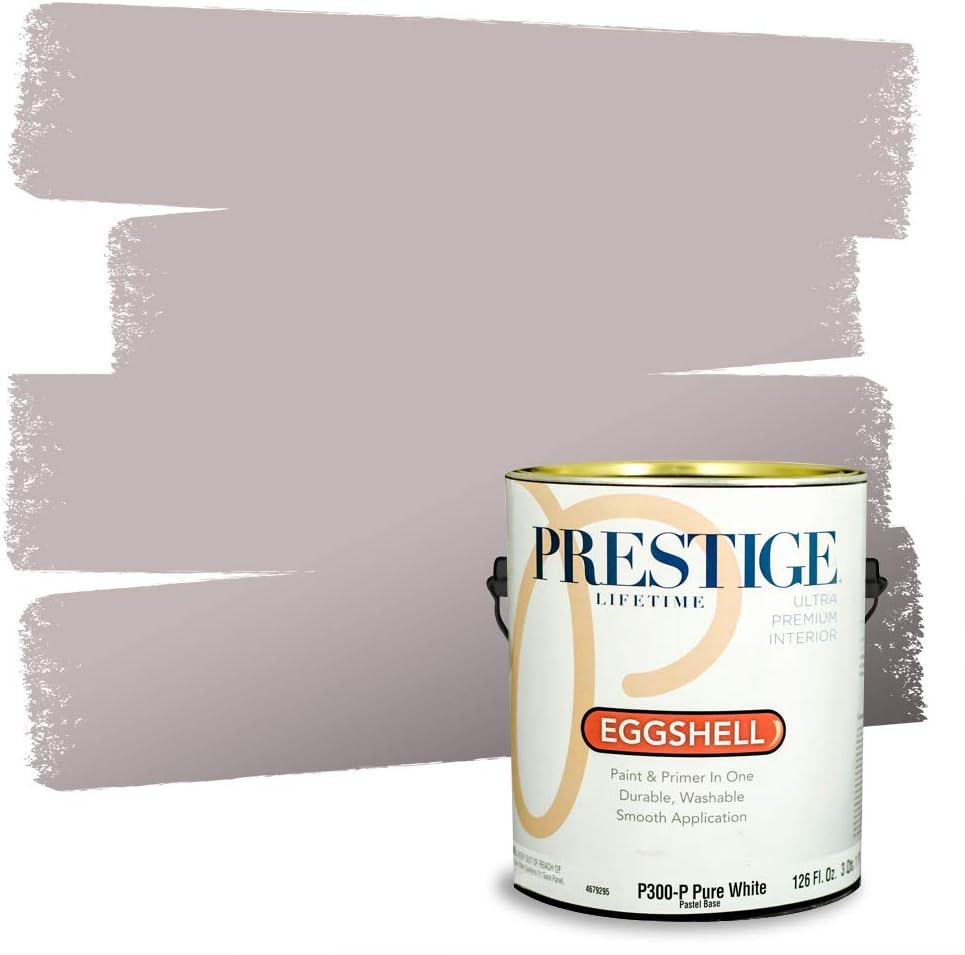 PRESTIGE Paints Exterior Paint and Primer In One, 1-Gallon, Satin, Comparable Match of Sherwin Williams* Socialite*
