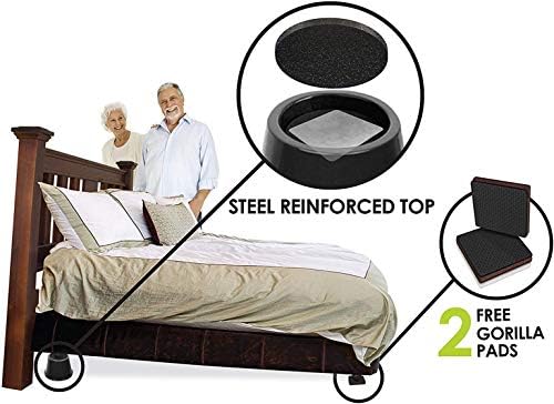 Slipstick CB676 3 Inch Incline Bed Risers for Acid Reflux, Pain