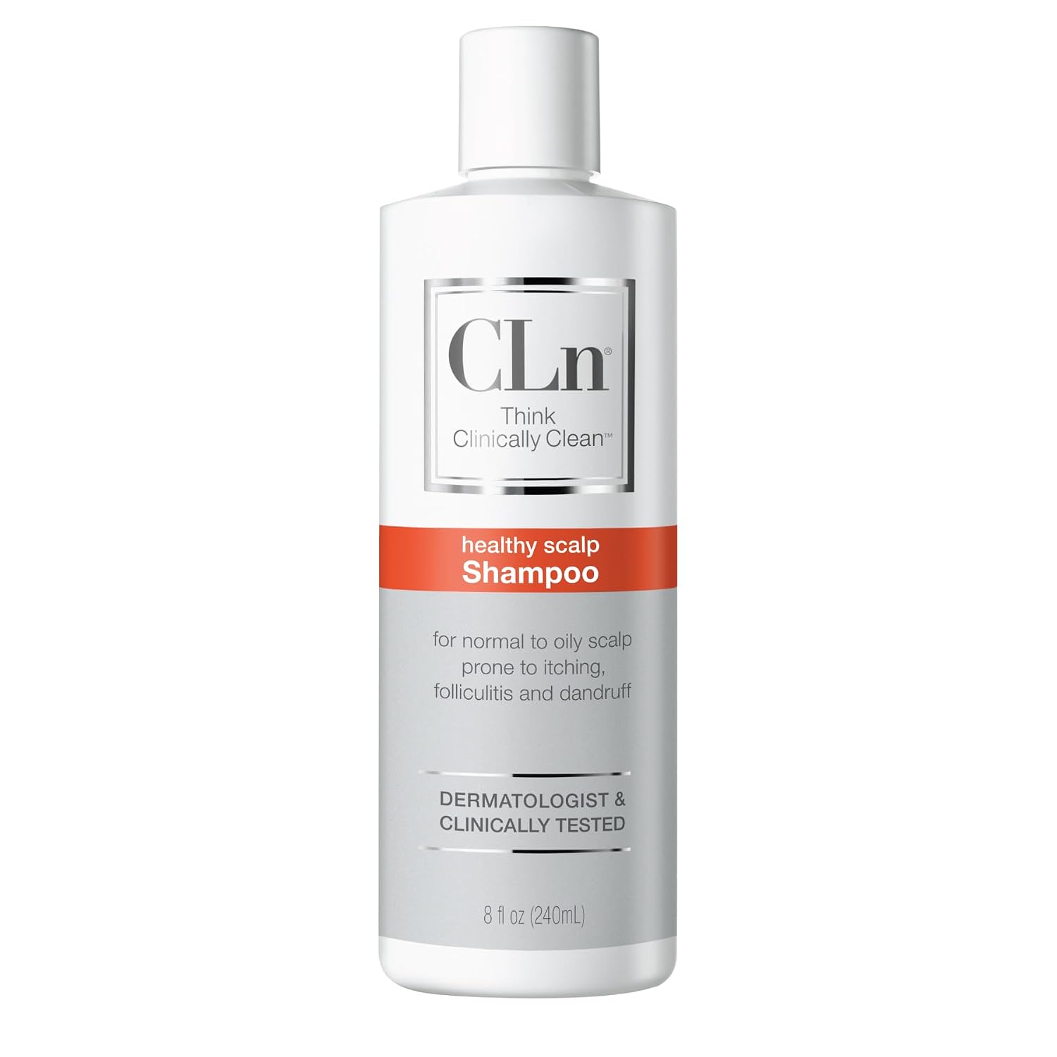 CLn® Shampoo - Clarifying Formula with Salicylic Acid, For Normal to Oily Scalp Prone to Folliculitis, Dandruff, Itchy & Flaky Scalp, Fragrance-Free & Paraben-Free, 8 fl. oz.