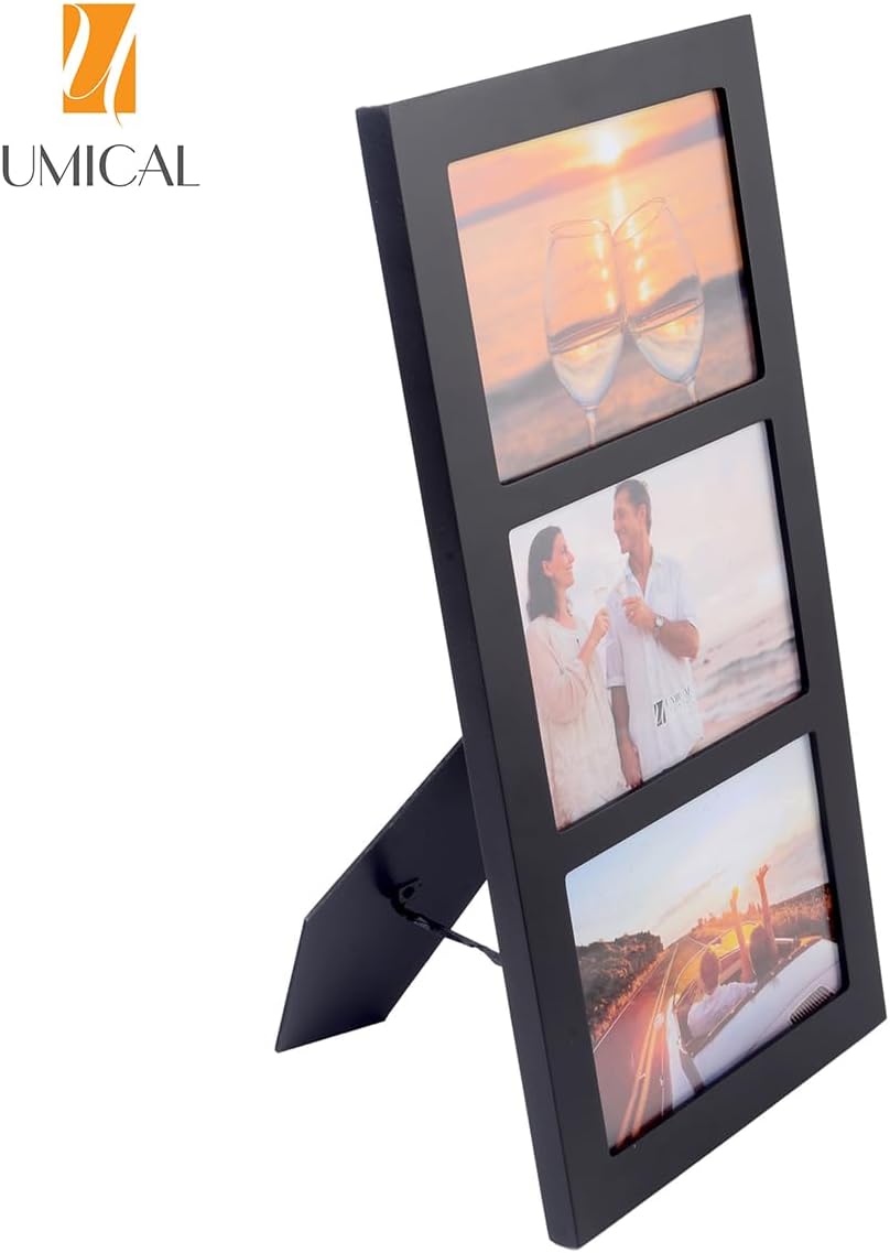 4x6 5-Opening Collage Picture Frame Black Wood