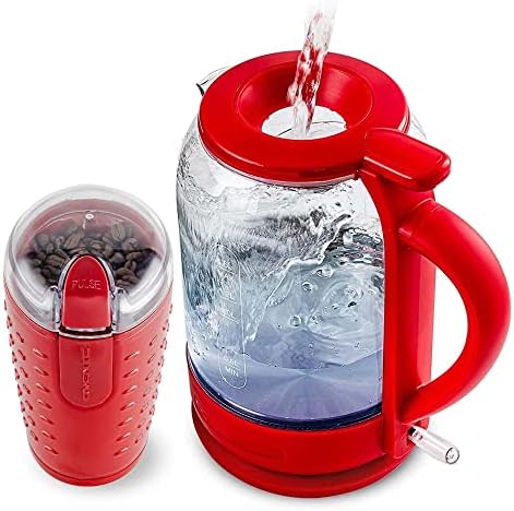 OVENTE Electric Coffee Grinder with One Touch Push-Button, White CG225W | 2.5oz Capacity, 150W Motor, Stainless Steel Blades for Uniform Grinding of Beans, Spices, Herb, Nuts & More, Safety Lock Lid