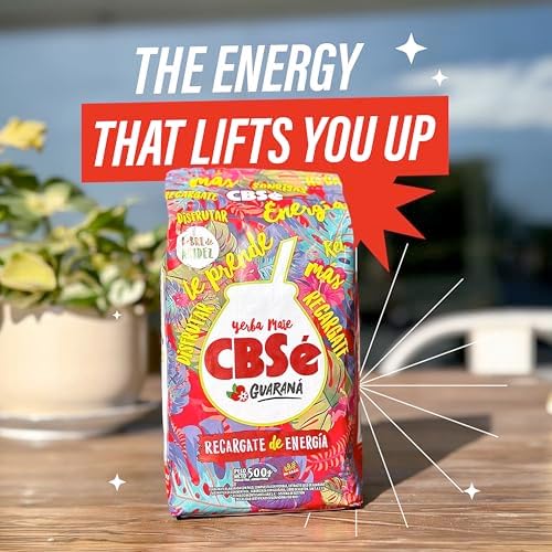CBSe Yerba Mate Guarana – Herbal Loose Leaf Yerba Mate Tea Blend with Guaraná, 500 g (1.1 lb), Naturally Caffeinated, Gluten-Free.