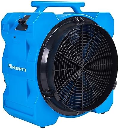 MOUNTO 16-Inch Axial Blower Exhaust Fan - 1HP, 5000 CFM, 200pa, Durable, Stackable, Ductable for Efficient Ventilation