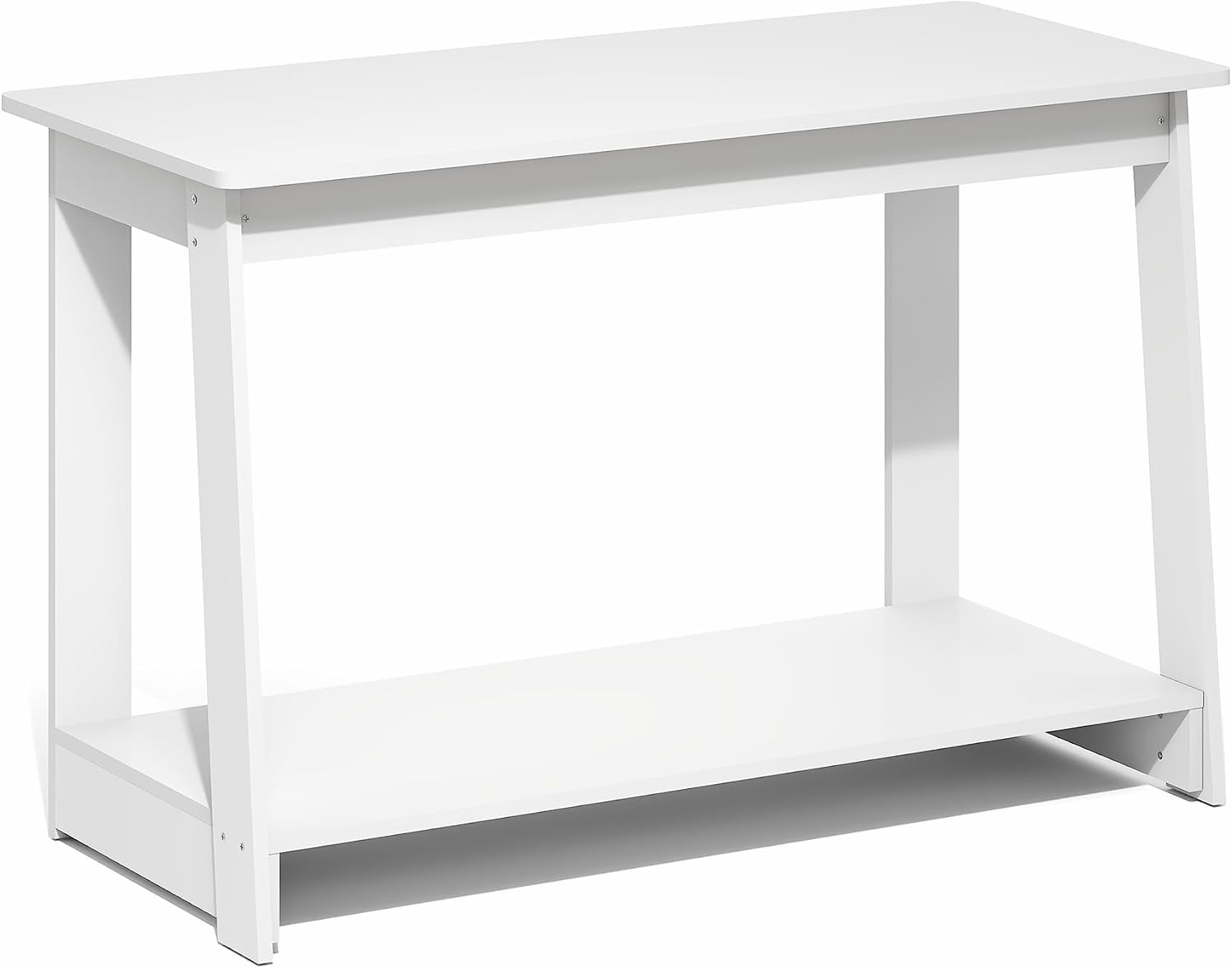Furinno Beginning TV Stand, 2-Tier Rectangular Entertainment Center with Shelf, TV Console for TV up to 36 Inch, Open Back, for Living Room, Bedroom, French Oak