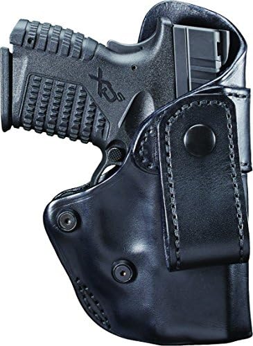 BLACKHAWK 420434BK-R Leather Inside-The-Pants Holster, Black, Size 34