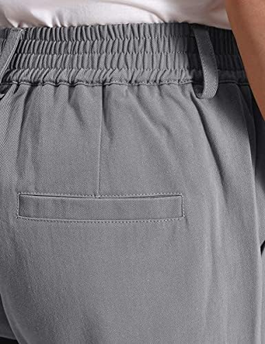 IDEALSANXUN Mens Casual Elastic Waist Twill Pants