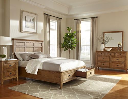 Intercon Alta Solid Brushed Ash Queen Storage Bedroom Set