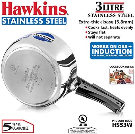 Hawkins Stainless Steel 5.0 Litre Pressure Cooker