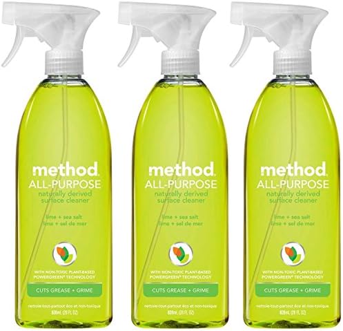 method All-Purpose Cleaner Spray, Lime + Sea Salt, 28 fl oz | Cuts Grease & Grime on Counters, Glass, Sealed Wood & Floors, for Kitchen & Bathroom, Controlled Mist, Streak Free