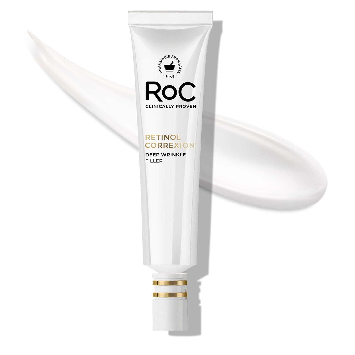 RoC Retinol Correxion Wrinkle Filler for Deep Wrinkles with Hyaluronic Acid | 1oz retinol serum for face, skin care for women and men, visibly reduce fine lines, clinically proven, packaging may vary