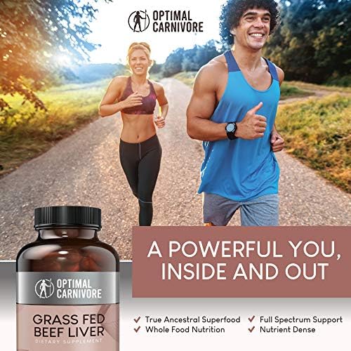 Grass Fed Beef Liver Capsules, Freeze Dried in Convenient Pills, 180 Capsules, Desiccated Supplement