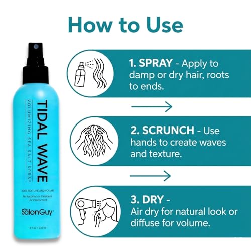 THESALONGUY Tidal Wave Sea Salt Spray for Hair – Volumizing & Texturizing Beach Wave Spray for Men & Women | Matte Finish, Light Hold