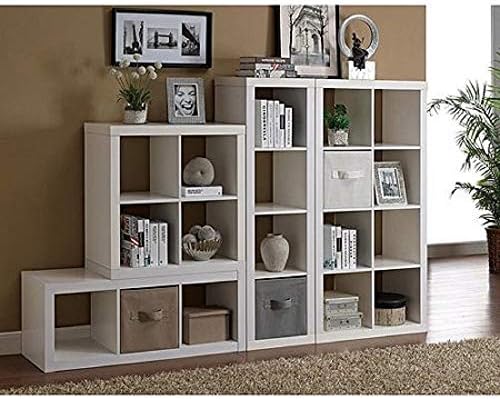 Better Homes and Gardens Bookshelf Square Storage Cabinet 4-Cube Organizer White
