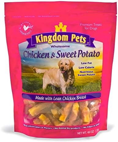 Chicken Jerky Dog Treats with Only 3 Ingredients and No Fillers, 3 Pound Bag