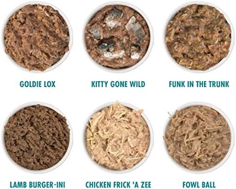 Weruva Cats in The Kitchen 6 Flavor Variety Pack of 12 Cans, 6oz | Grain-Free Wet Canned Cat Food