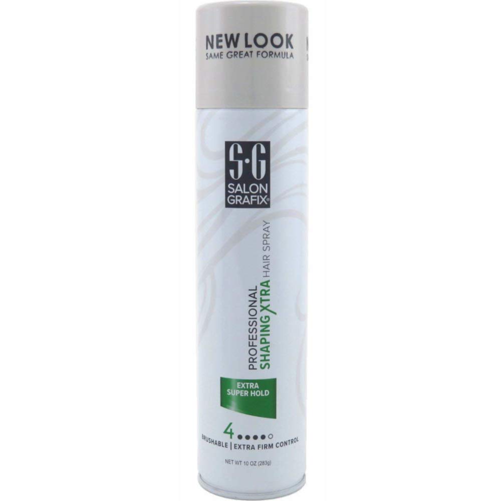 Salon Grafix Shaping Hair Spray - Brushable and Freshly Scented Hairspray for Women and Men - Professional Quality Result - Extra Super Hold - 2 pc
