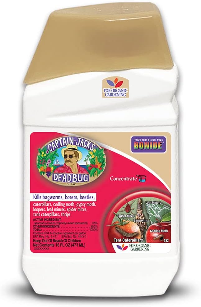 Bonide Captain Jack's Deadbug Brew, 32 oz Concentrate Outdoor Insecticide and Mite Killer for Organic Gardening | Outdoor Insecticide and Mite Killer, For Organic Gardening