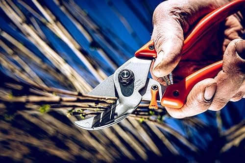 Original LÖWE Profi Anvil Prunner Garden Tools 8.107 with Bypass Geometry | Robust & Sharp Hedge Trimmer | Use as Pruners, Garden Shears, Handheld