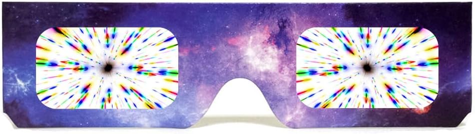 GloFX Paper Cardboard Diffraction Glasses - Great for Christmas Lights, Parties, Raves, Festivals, Light Shows, & Fireworks