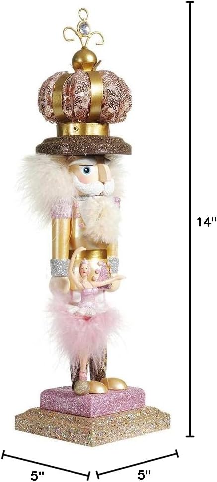 Kurt Adler 14-Inch Hollywood™ Ballet and Crown Nutcracker