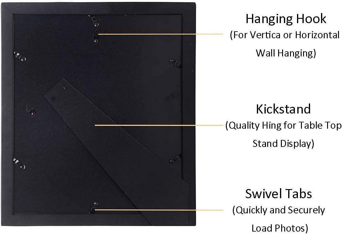 4x6 5-Opening Collage Picture Frame Black Wood