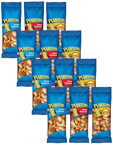 PLANTERS Salted Peanuts, Plant Based Protein Snacks, 1 Oz (48 Ct) | Roasted Salted Nuts Snack Packs. Kosher. Bag. Snacks for Adults. Individual Snacks