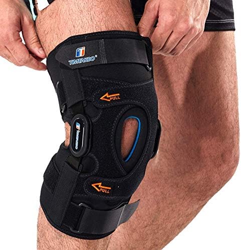 T TIMTAKBO Heavy Duty Hinged Knee Brace for Men Women Knee Pain Relief(M) | Breathable GEL Patella Pad of Non Slip Knee Support with Removable Dual