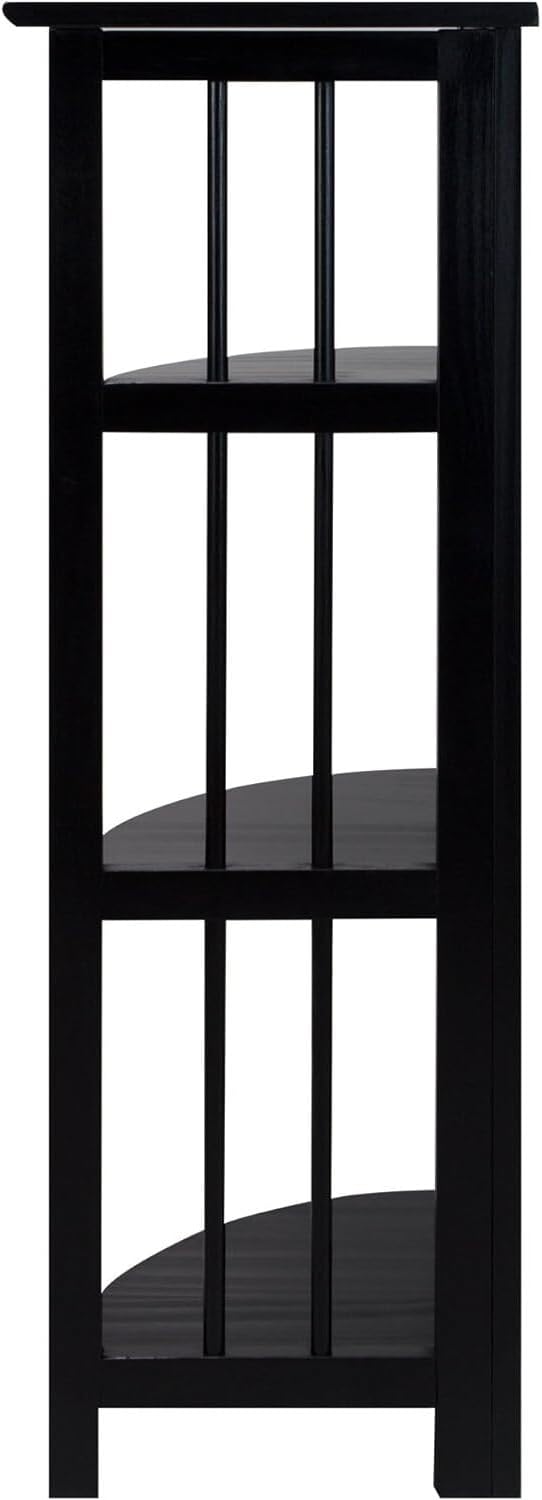 Casual Home 3-Shelf Folding Stackable Bookcase (27.5" Wide)-Walnut