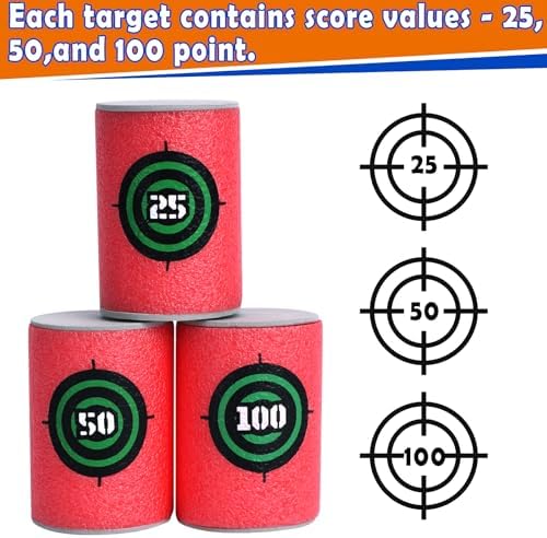 POKONBOY Soft Bullet Target, EVA Bullet Dart Target Compatible with Nerf Blasters Guns