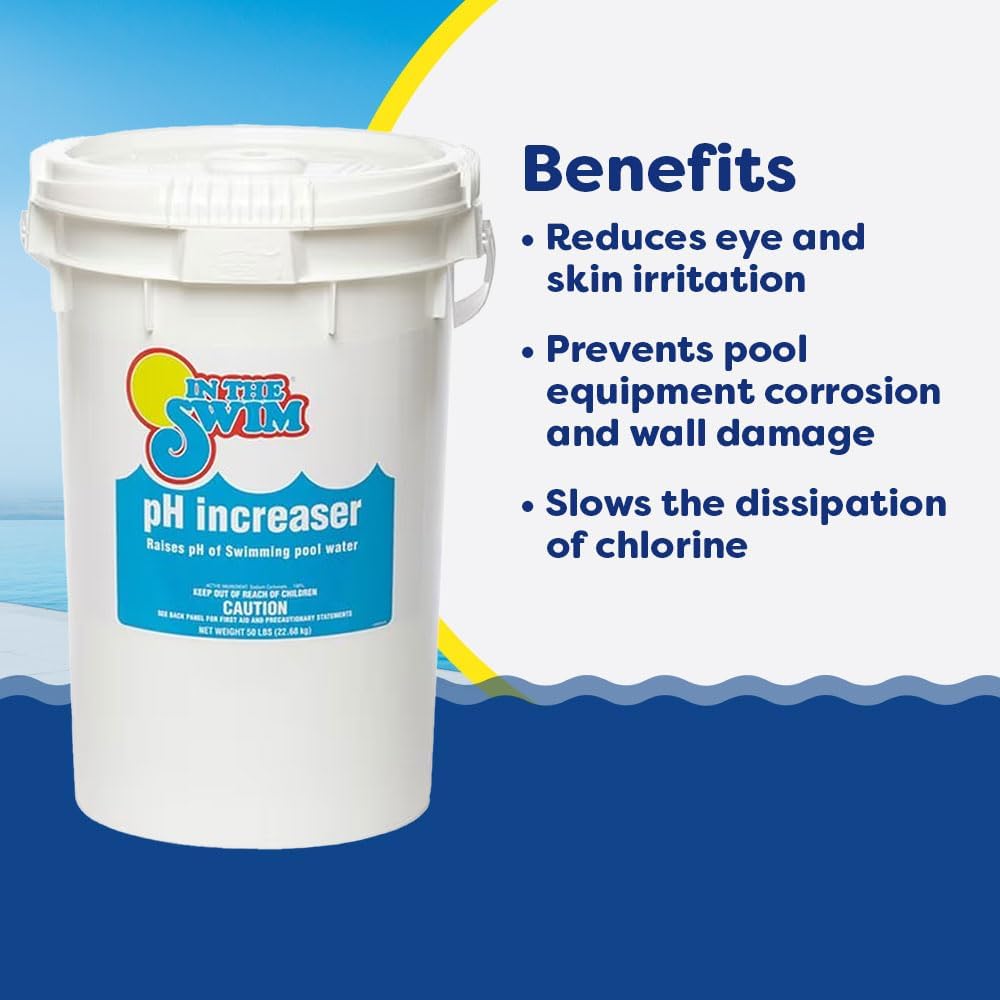 In The Swim pH Increaser for Pools - 5 Pounds | Granular 100% Sodium Carbonate (Soda Ash) to Raise pH Up