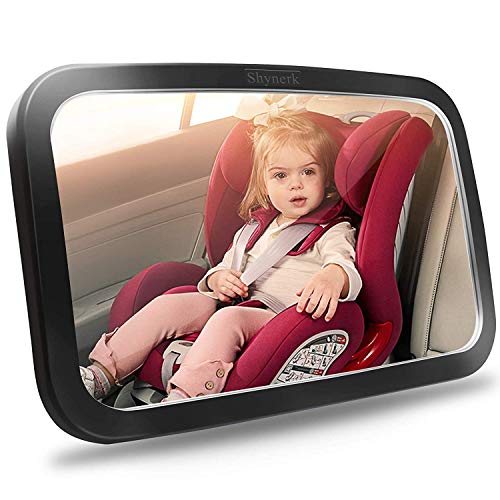 Shynerk Baby Car Mirror, Safety Car Seat Mirror for Rear Facing Infant with Wide Crystal Clear View, Shatterproof, 360° Rotation