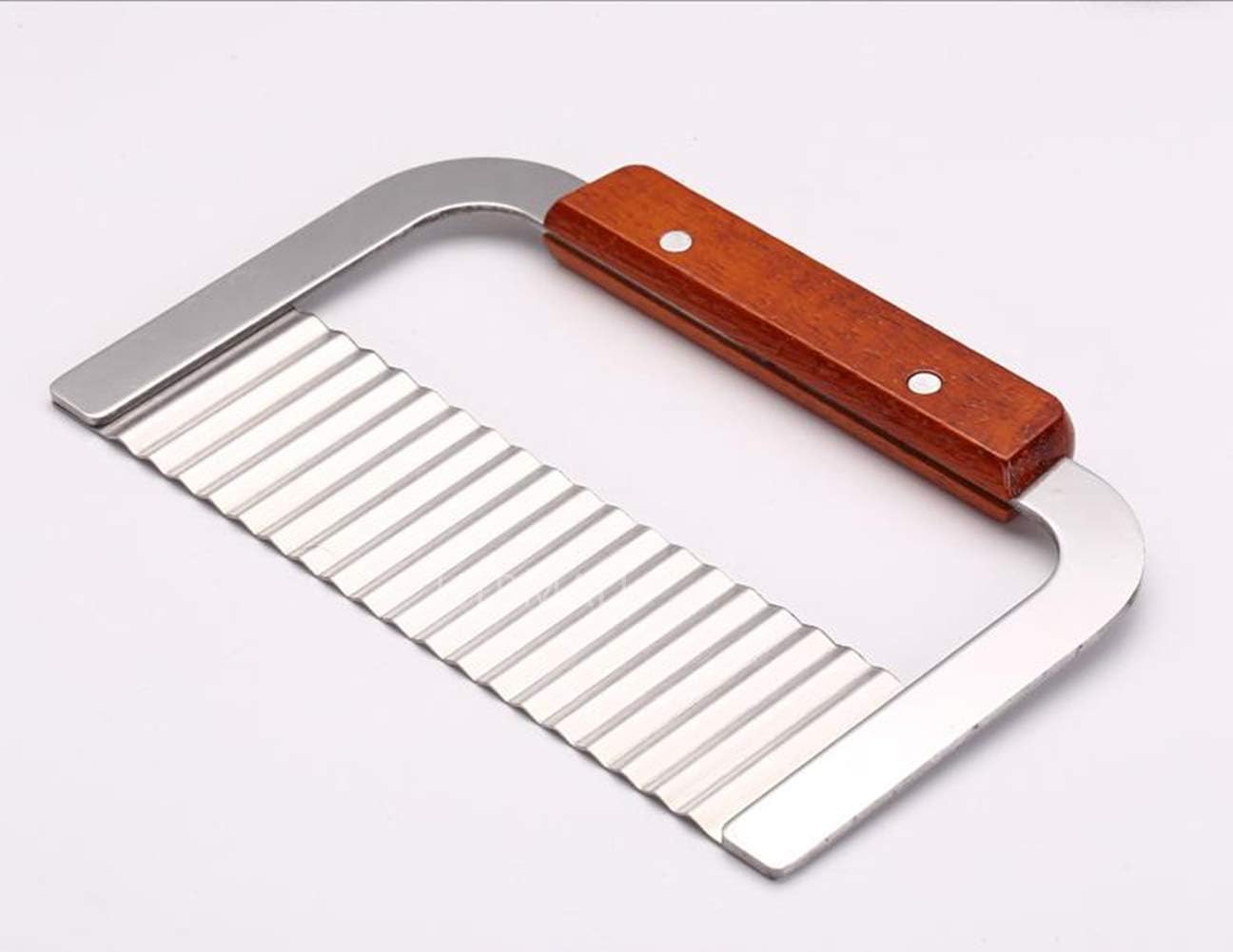Crinkle Cutter, French Fry Cutter for Potatoes, Upgraded Stainless Steel Blade