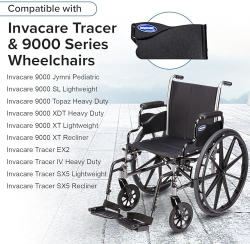 AlveyTech Desk Length Clothing Guard for Invacare Tracer & 9000 Series Wheelchairs (Right) - Replacement Black 11-1/2" x 5" Wheelchair Under Armrest Guard, Side Specific (1110285)