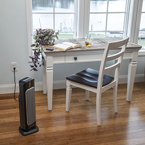 Comfort Zone Electric 24" Oscillating Digital Tower Space Heater with Full Function Remote, Adjustable Thermostat, and Overheat Protection