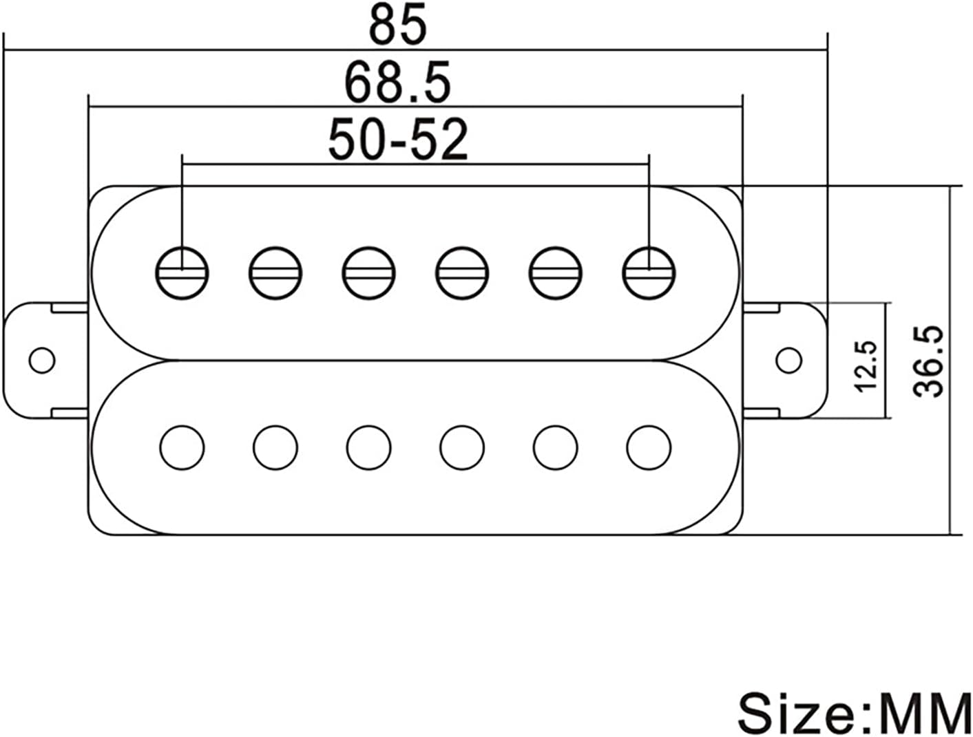 SAPHUE Alnico 5 Humbucker Pickup Double Coil Electric Guitar Pickups Set with Neck and Bridge with Prewired and Screws Parts Accessories Kit Black