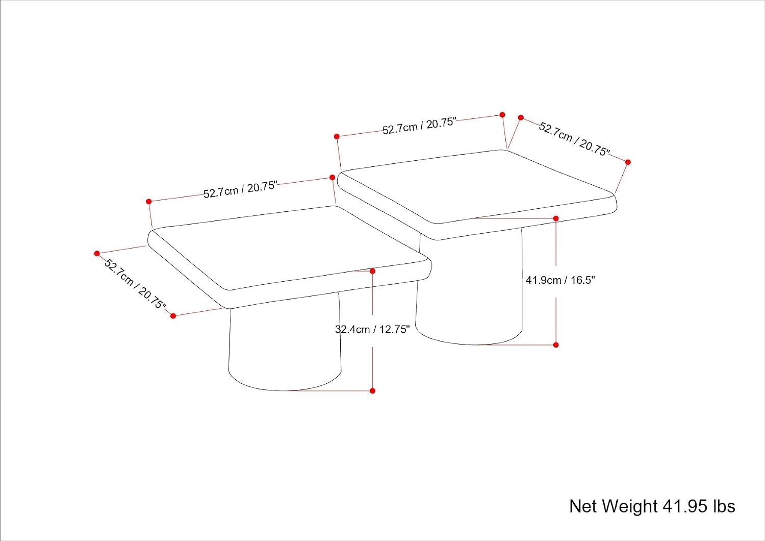 SIMPLIHOME Whitney 17" Wide Storage Metal Table in Antique Silver
